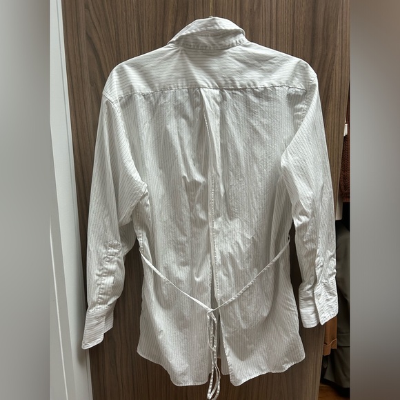 Victoria Beckham x Mango Shirt with Gathered Back Opening White Shirt - Picture 4 of 4